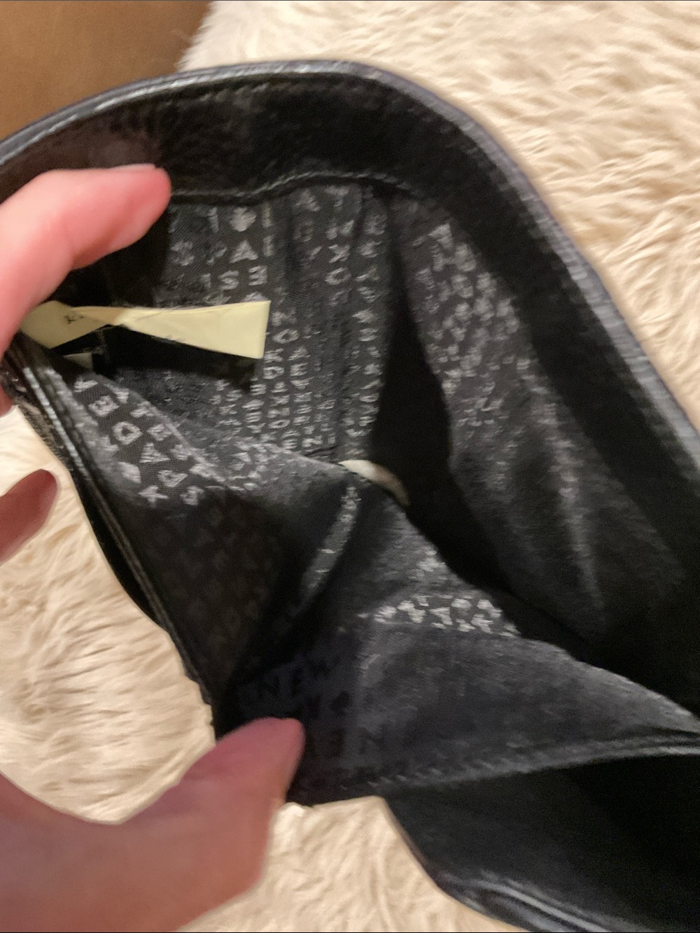 Kate Spade Black Callie Mulberry Street Pebble Leather Trifold Wallet Black EUC - Picture 7 of 8